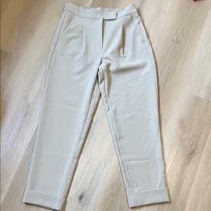 LOFT HIGH RISE STRAIGHT DRESS PANT XS TAN
